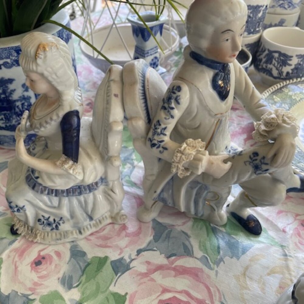 Victorian Blue And White King and his Queen